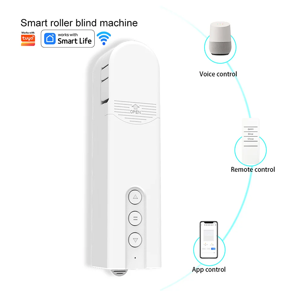 محرك ستائر ذكي واي فاي/زيجبي/بلوتوث بالطاقة الشمسي...