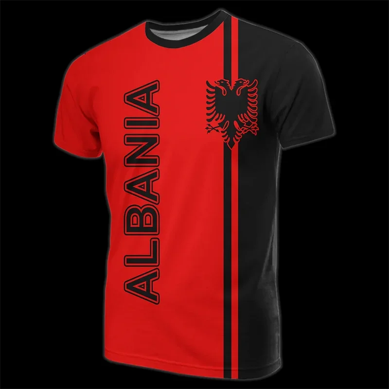 Albanien Herren- und Damen-T-Shirts 3D Fußball-Uniformen Outdoor-Sport Fitness Wettkampf-Training Schnelltrocknende Atmungsaktive Streetwear – Detail 7