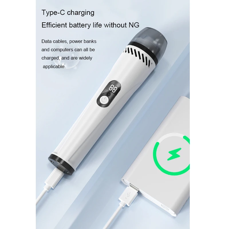 LED 3-Speed USB Charging Dog Nail Grinders Quiet Electric Dog Cat Paws Nail Grooming Trimmer Tools Rechargeable Pet Clipper