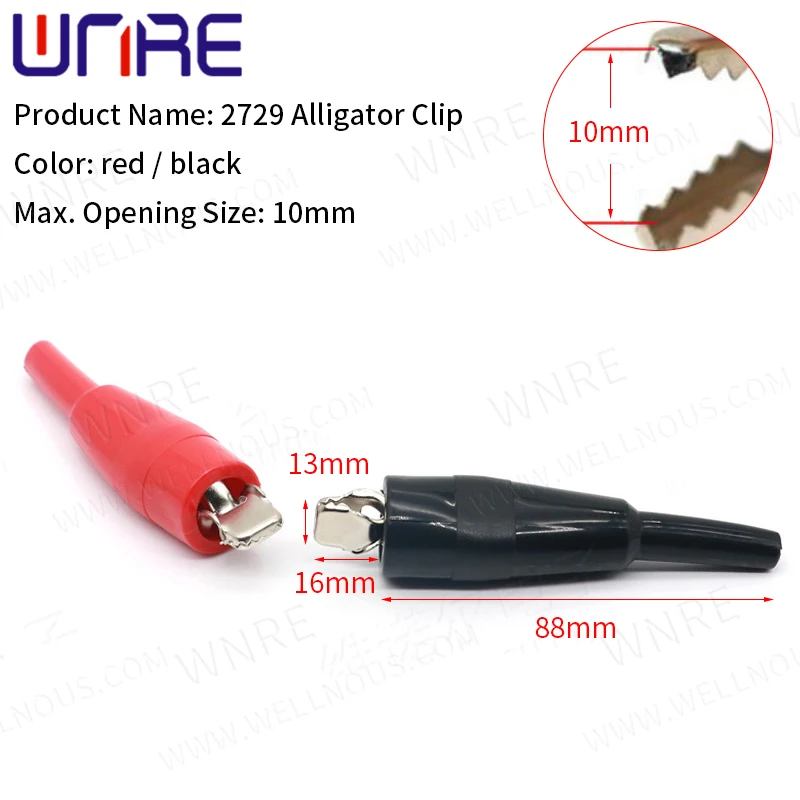 Alligator Clips Electric Test Clamp Metal Mini Testing Probe 1 pair