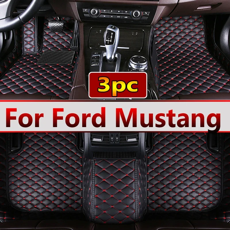 

Автомобильные Коврики Для Ford Mustang 2015-2022 2016 17 18 19 20 21, индивидуальные автомобильные подкладки для ног, искусственная Обложка, аксессуары для интерьера