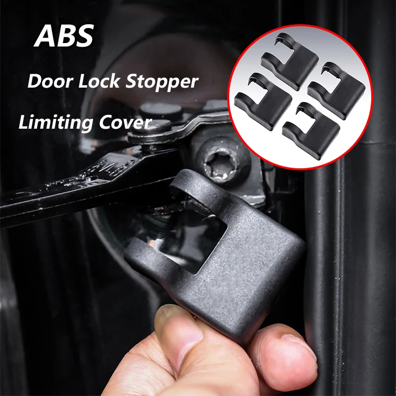 4-Piece Carbon Fiber Car Door Limiting Stopper Covers – Waterproof Accessories