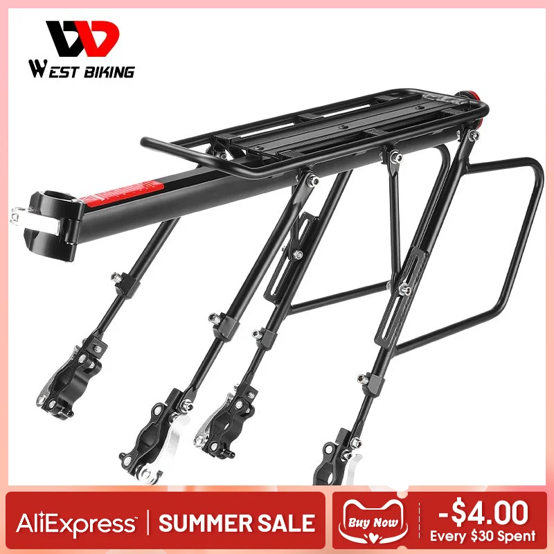 Bicycle Luggage Carrier Cargo Rear Rack Shelf Alloy Cycling Bag Stand