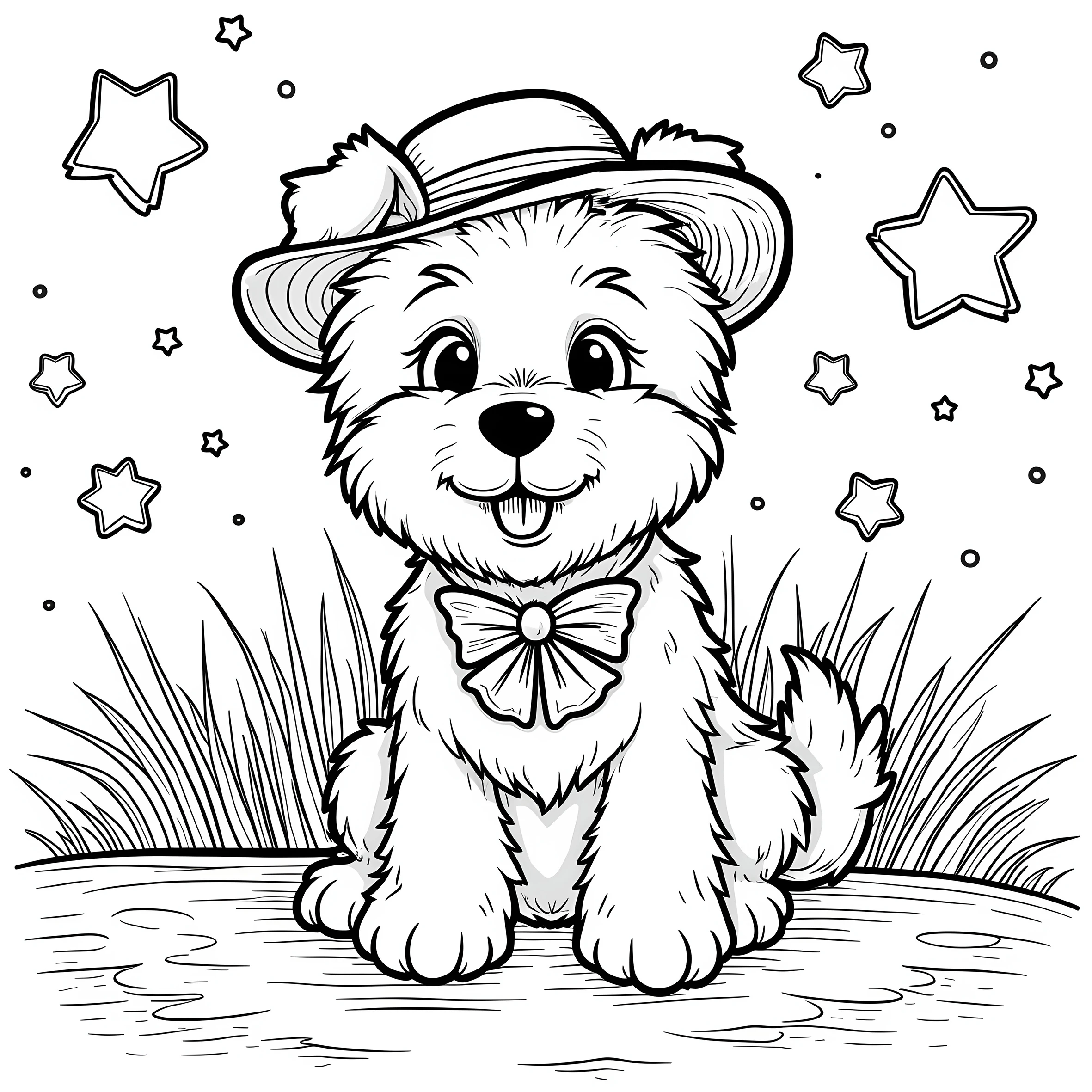 CUTE DOGS Bold-easy Patterns Coloring Book for Adults Cute Drawing Book Perfect Gift for Party and Birthday 6