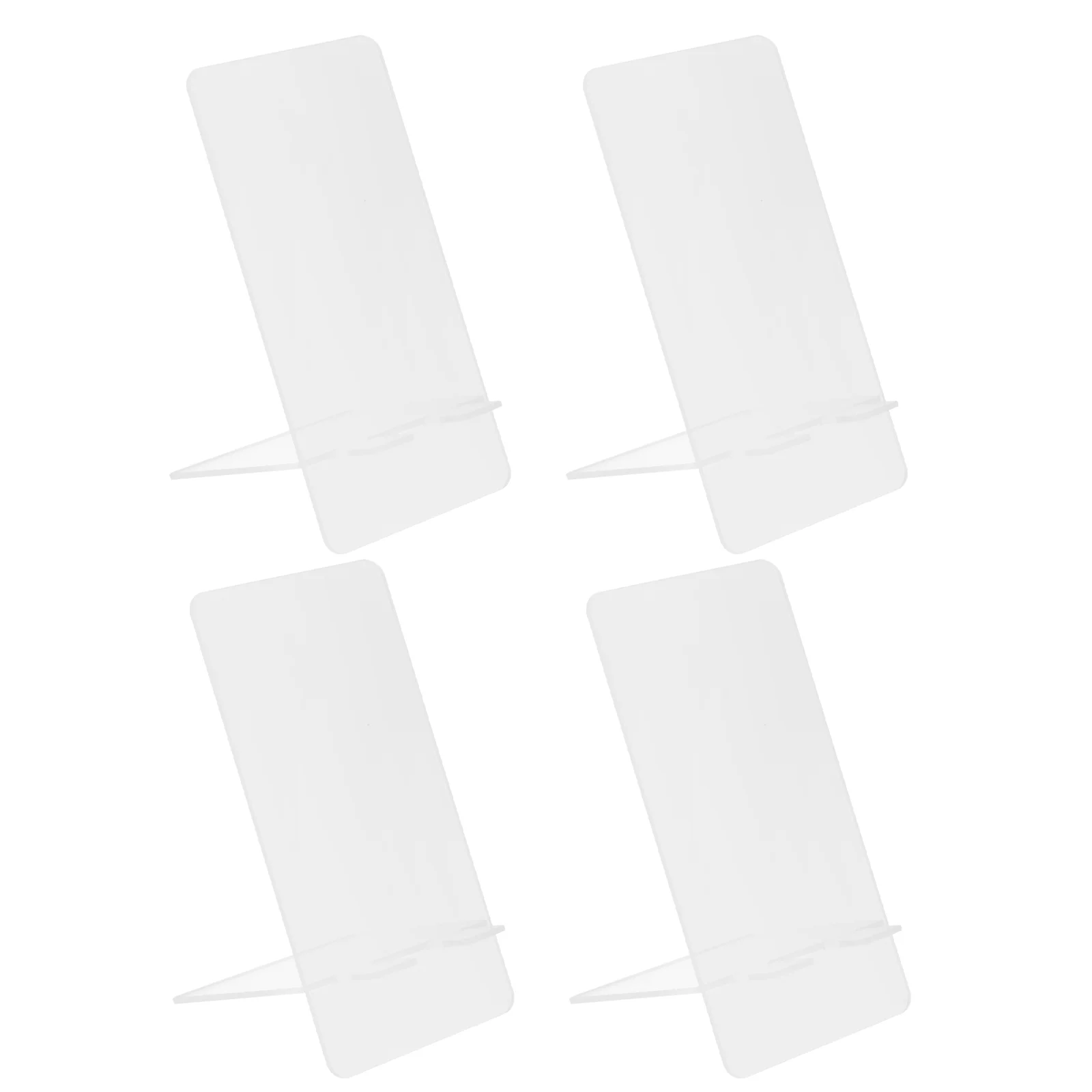 

4 Pcs Writing Board Cell Phone Stand Acrylic Message Boards Holder Transparent Note Sticky Memo for Home Desktop Office