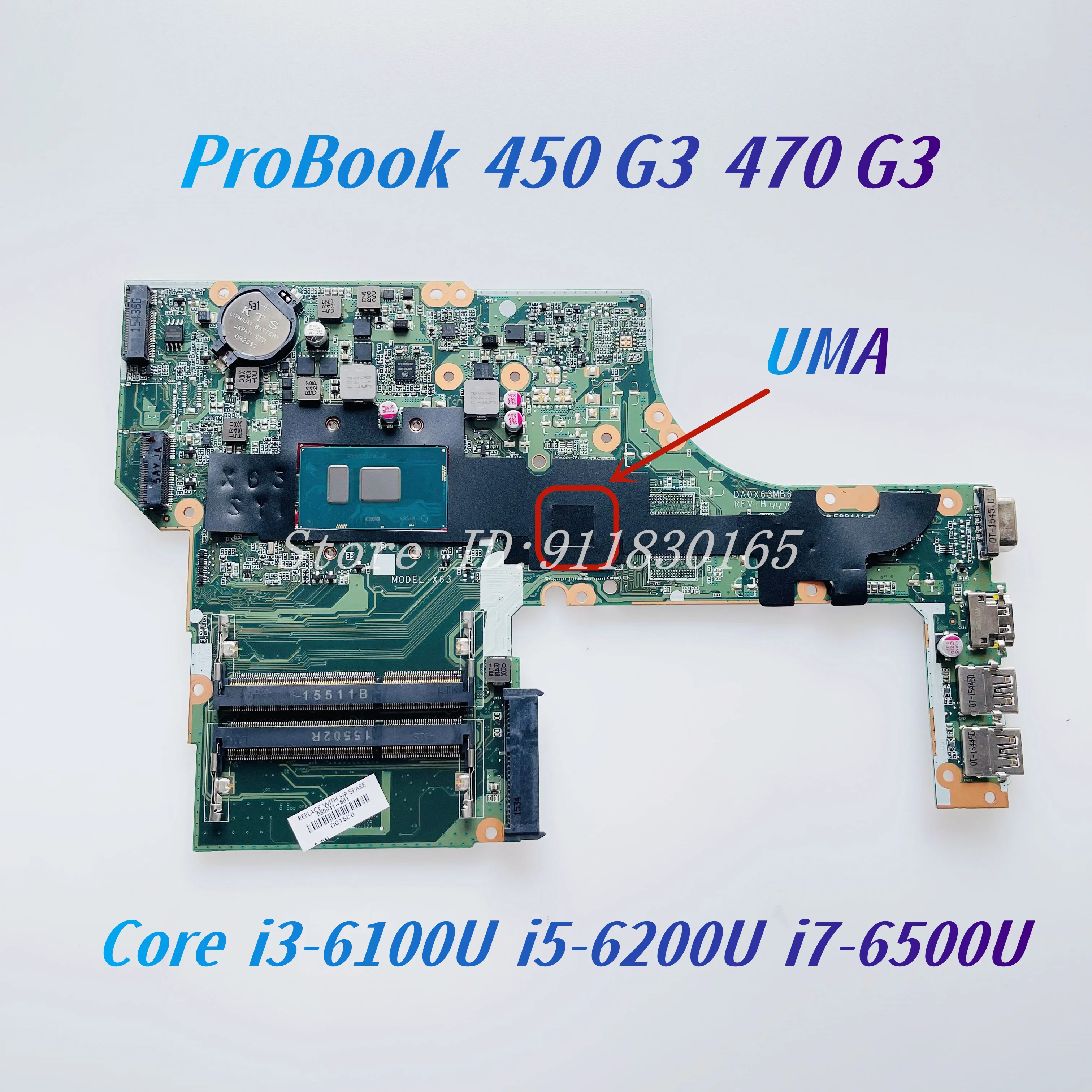 HP Probookラップトップ用マザーボード,PC用テスト済みデバイス