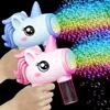 Unicorn Bubbles Machine Electric Bubble Gun Automatic Soap Blower Bubble Blowing Toy Outdoor Party Games Toy 1