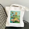 Floral Print Causal Canvas Bag Harajuku Women Shoulder Bags  Female Tote Handbag Large Capacity Shopper Handbag Fashion Handbags 3