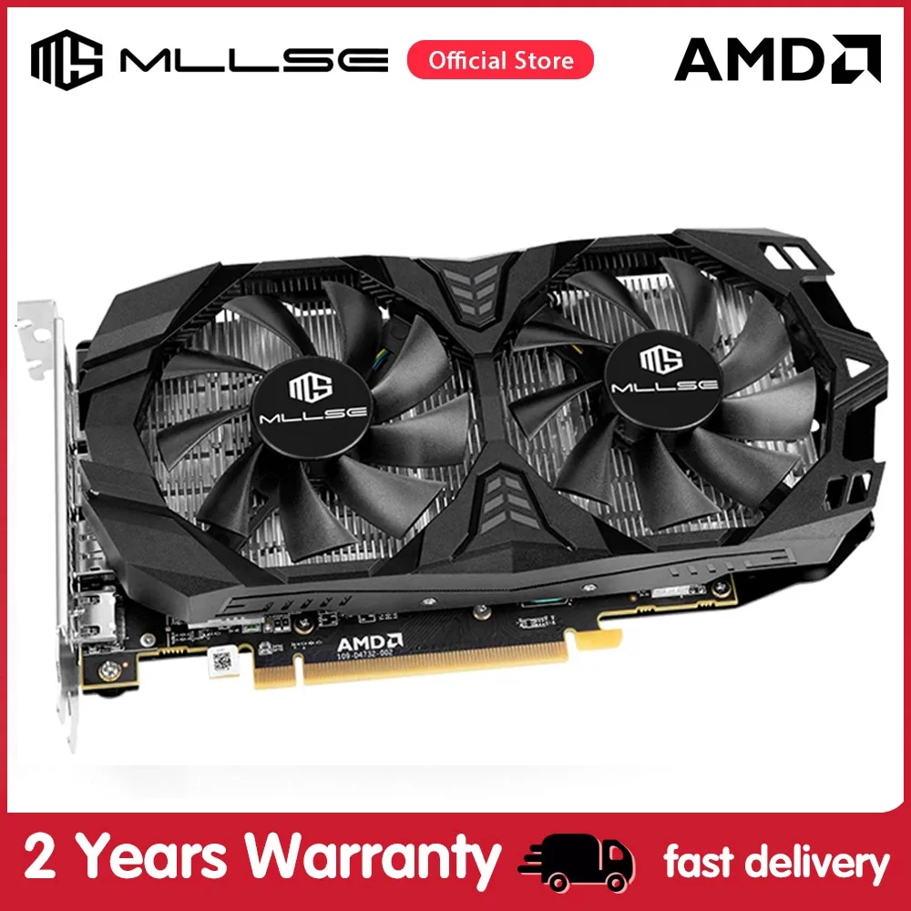 MLLSE New Graphics Card AMD RX 580 8GB Gaming GDDR5 256Bit 8Pin PCIE 3