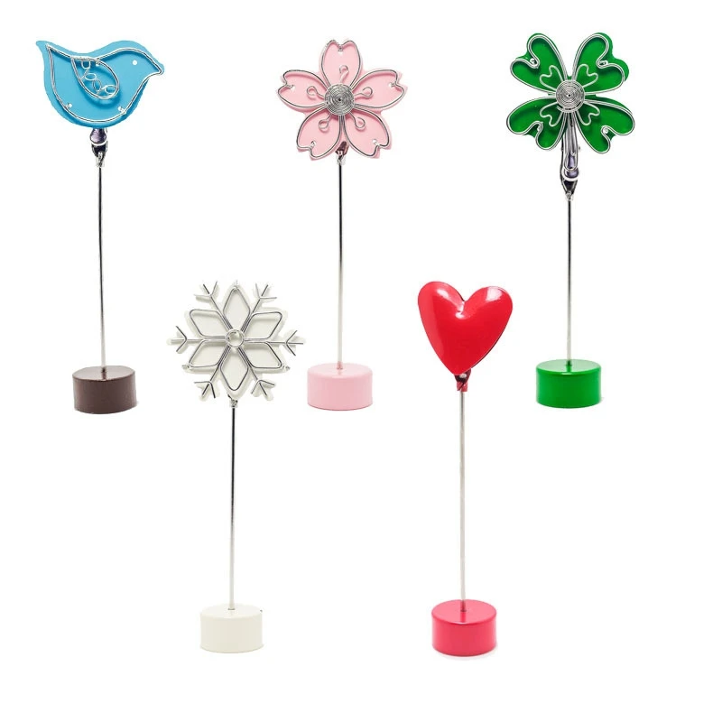 

5 PCS Memo Clip Metal Desktop Photo Clip Business Card Clip As Shown Stainless Steel For Table Decoration Party Wedding
