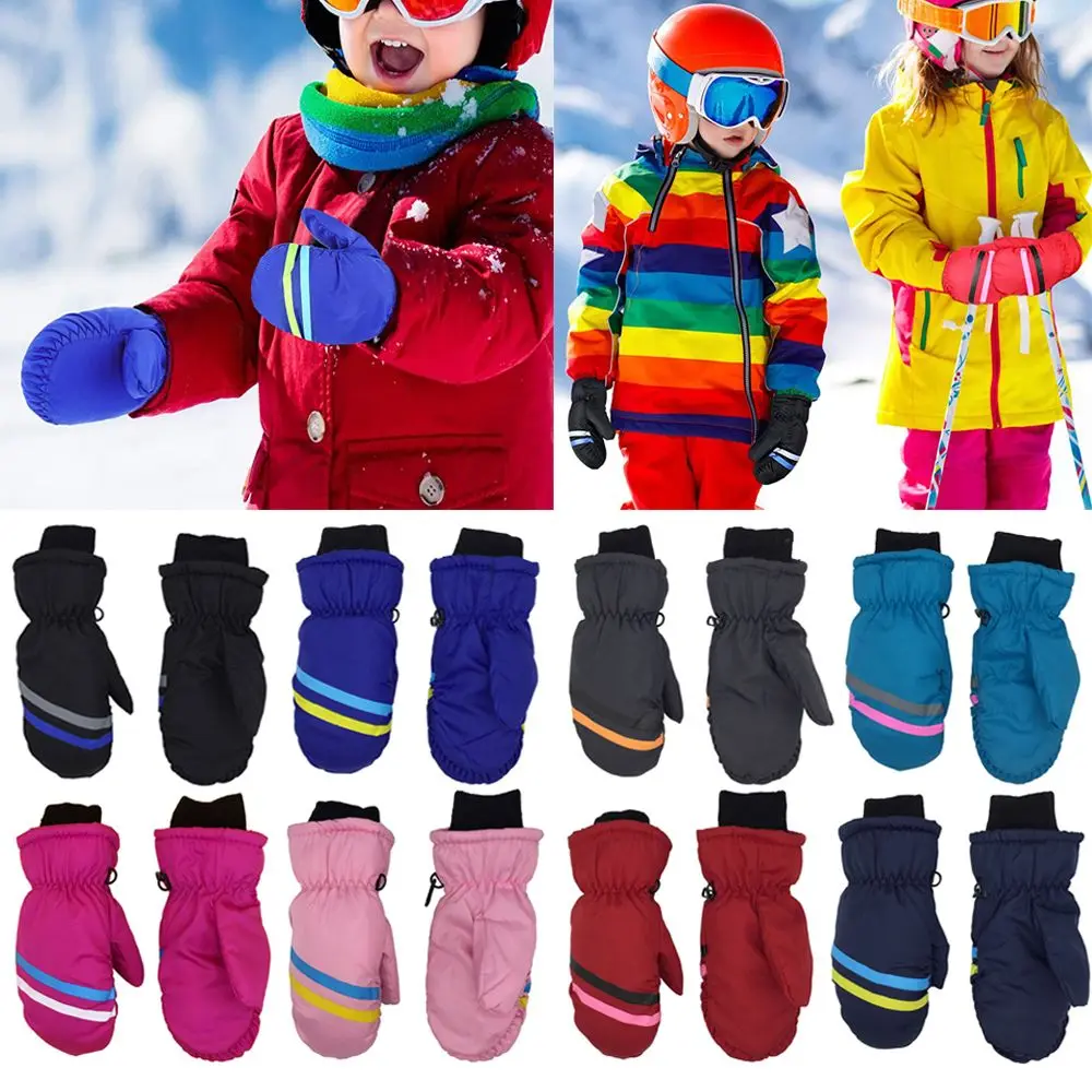 Children Kids Winter Snow Warm Gloves Boy Girls Ski Snowboard Windproof Waterproof Thicken Keep Warm Winter Must winter gloves ski gloves