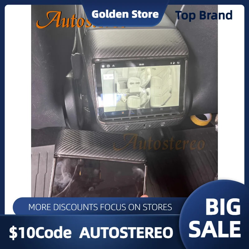 

Android 12 Rear Zone Air Conditional For Tesla Model 3 Model Y AC Panel Virtual Back Row Seat Digital LCD Car Speed Meter Screen