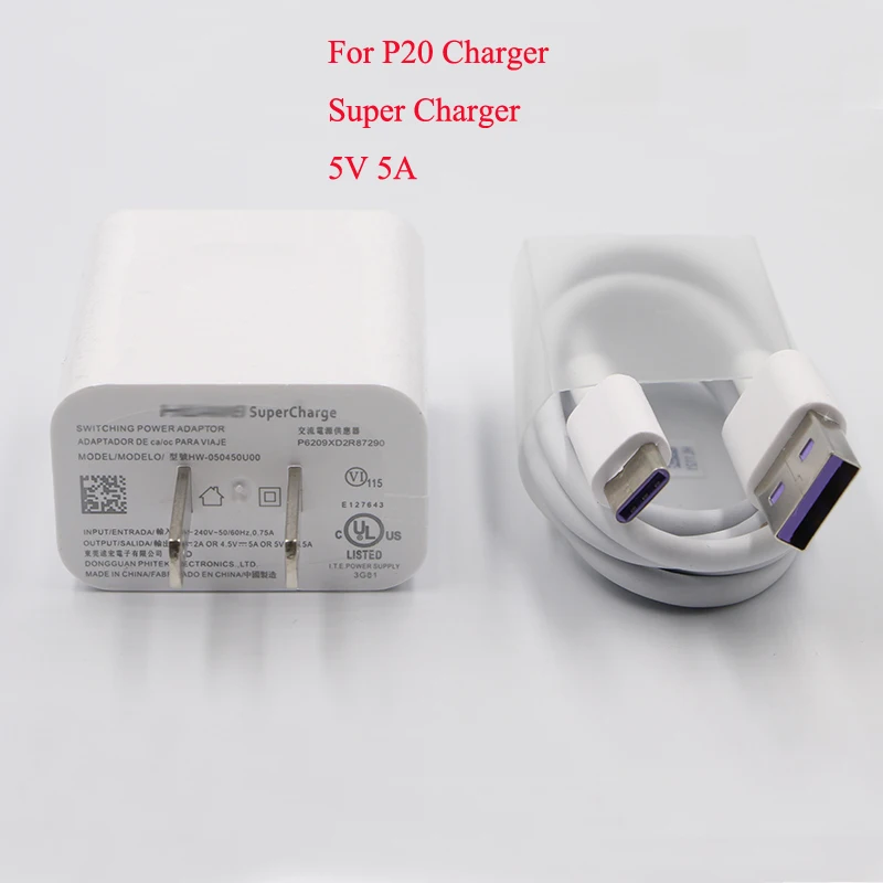 

Original P20 Fast Charger Super Charge Adapter 5A USB Type C Cable For HUAWEI P20 Nova 5 T Pro Mate 30 40 Pro P 20 30 40