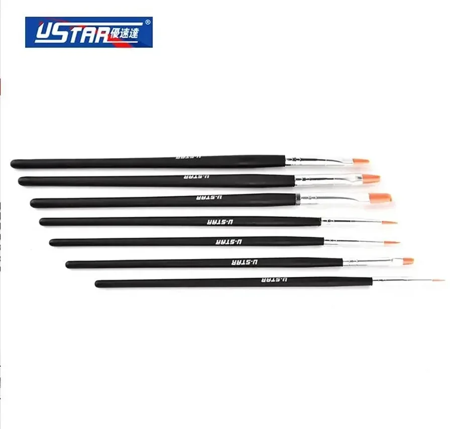 Ustar UA-90023 7개/세트 전문가용 컬러링 페이셜 펜 세트 2개 팔레트 포함 1개 컬러 프레임 모델 빌딩 도구 DIY