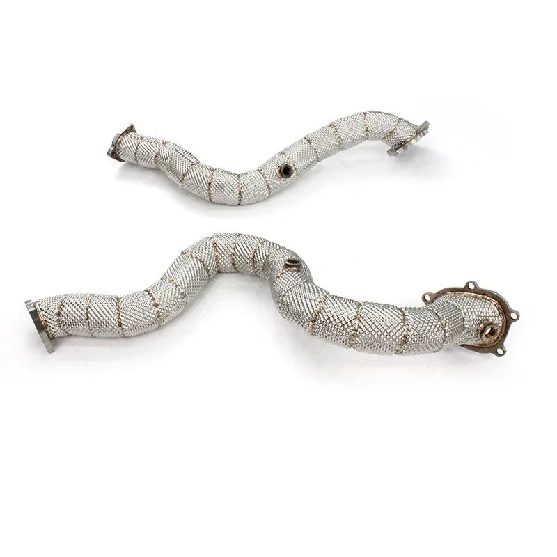Exhaust Downpipe For RS6 4.0T 2013- High Performance Racing Car Exhaust systems Stainless Steel304 Catless downpipe