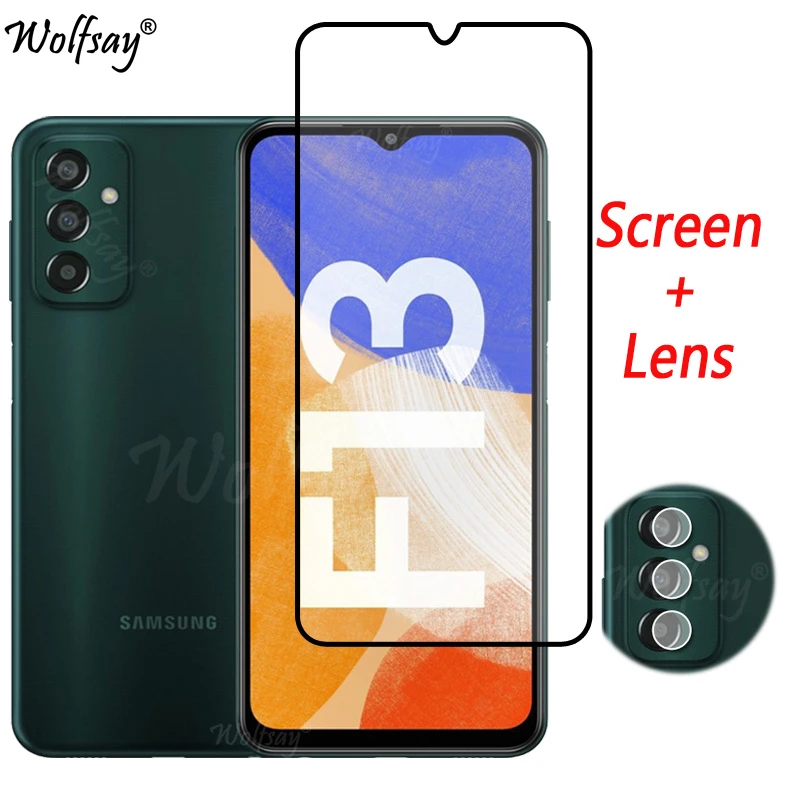 Vetro Temperato A Copertura Totale Per Samsung Galaxy F13 Screen Protector Per Samsung F13 Camera Glass Per Samsung F13 Glass 6.6 Pollici