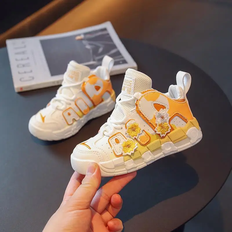 2023 Kid Casual Shoe New Soft Sole Sports Shoe High Top Girl