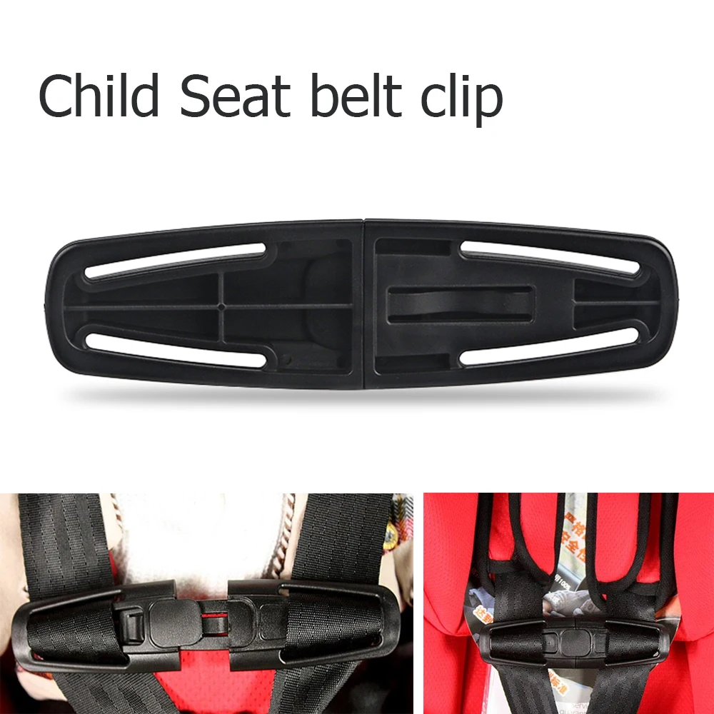 1PC Child Seat Belt Clip Black Baby Safety Seat Strap Belt Harness Chest Clip Buckle Latch Nylon For Children Care Car Accessory