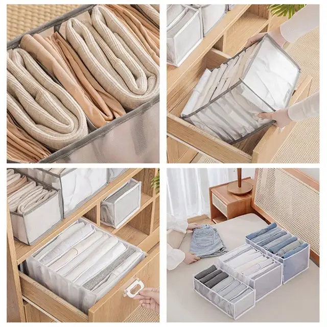 Szekrény Tároló Doboz Fiók Nadrág Fehérnemű Melltartó Bugyi Jeansr Ruházati Szervezet Rendszer Szervező Otthon - Image 5
