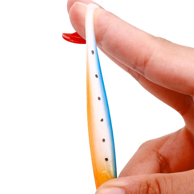 6-Piece Soft Silicone Fishing Lure Set - 9cm 4g Swimbaits for Saltwater and Freshwater Bass Fishing