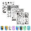 Dragon Eye Ink Stamping Plates  Cute Cat Claw Dog Stainless Steel Image Stencil Flower Leaf Nail Art Stamp Templates Line Face 1