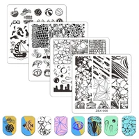 Dragon Eye Ink Stamping Plates  Cute Cat Claw Dog Stainless Steel Image Stencil Flower Leaf Nail Art Stamp Templates Line Face 1