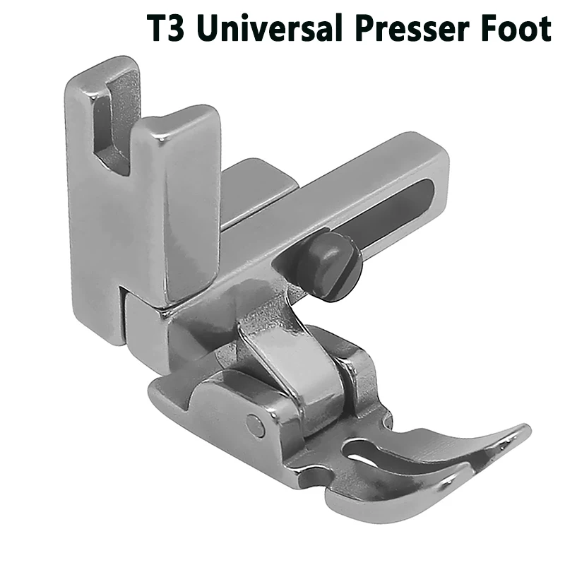 T3 Universal Adjustable Cording/Regular/Zipper Presser Foot for 1-Needle Lockstitch Industrial Sewing Machine Accessories