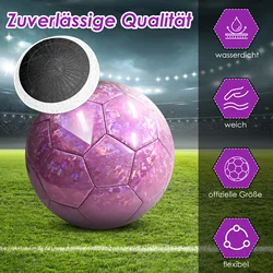 Seamless Soccer Ball Size 5 PU Standard Team Match Football Training League Balls Outdoor Sports High Quality Ball Pink