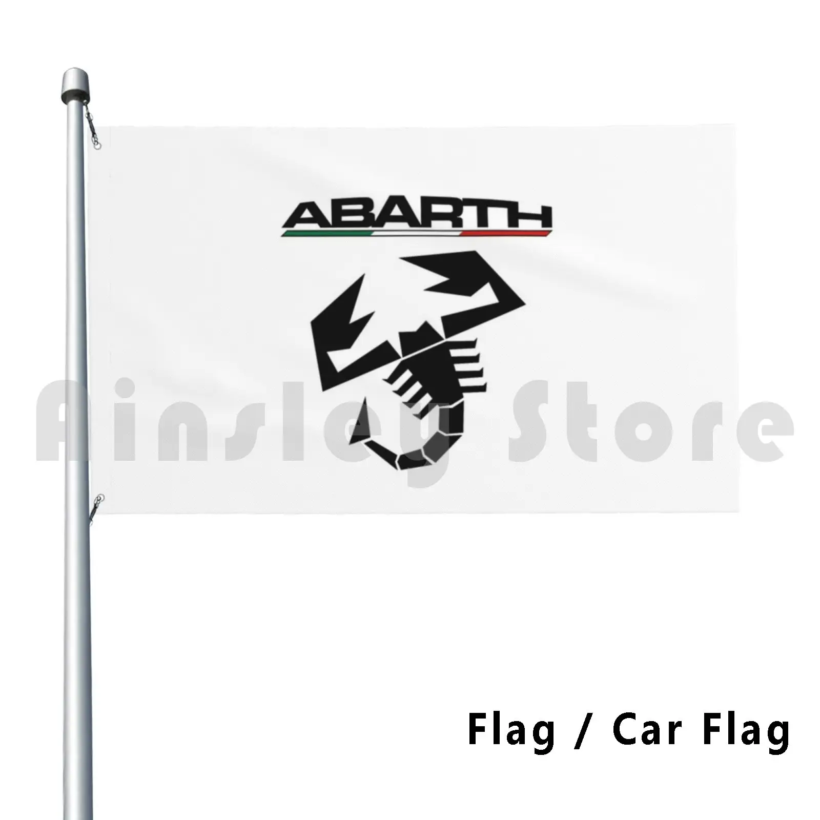 Abarth Scorpion Italy Outdoor Decor Flag Car Flag Abarth Scorpion Red Black Cars Sports Racing Italy Motor