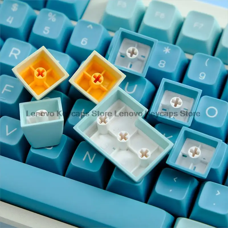 Keycap Pbt Personalizado para Teclado Mecânico Sea Salt Lemon Gmk Tiro Duplo SA Perfil Key Caps Cherry mx Switch 160 Chaves - Imagem 6