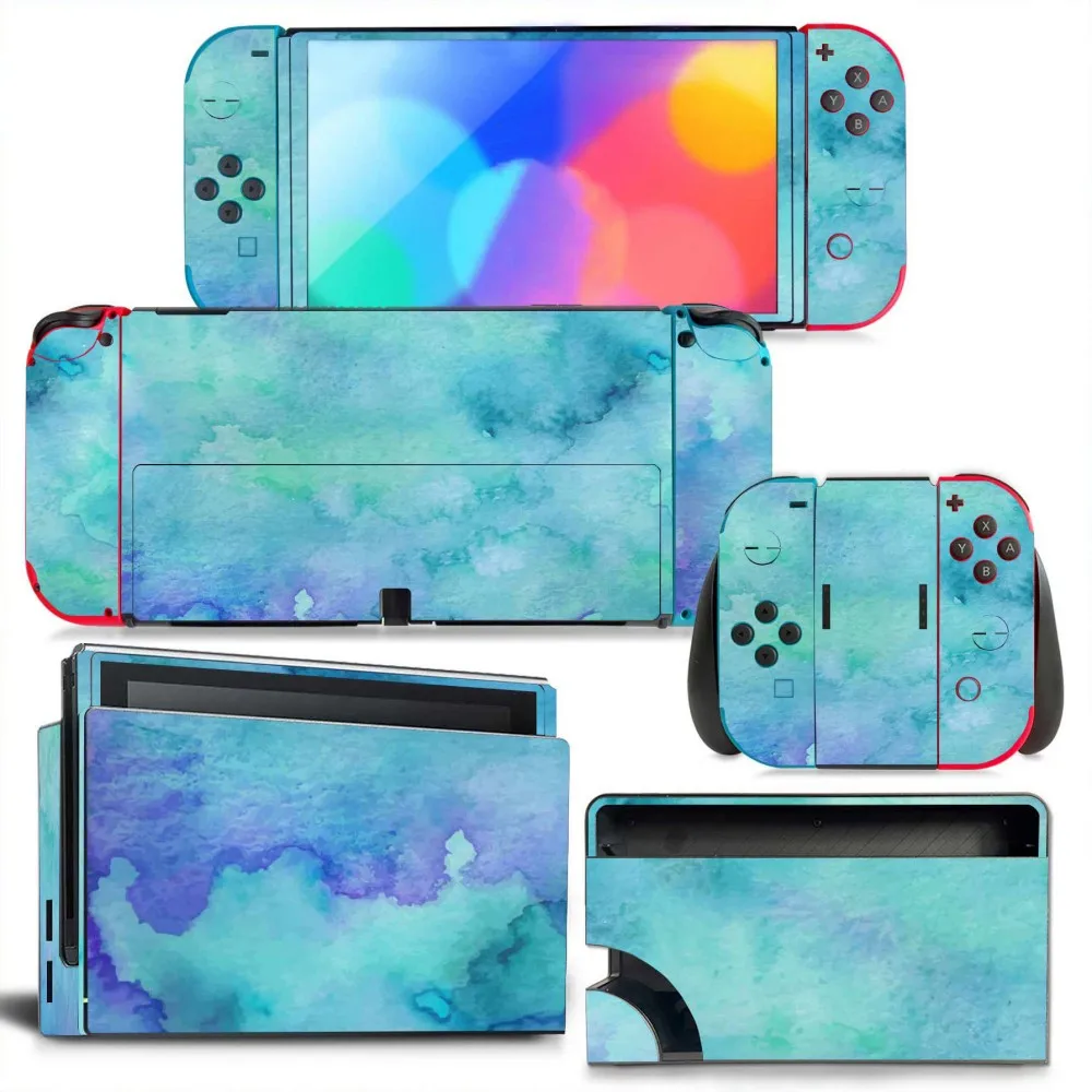 

Full Wrap Skin Compatible with Switch OLED Protective Film Sticker,Vinyl Decal Skins for Joycon Switch OLED Full Set Stickers