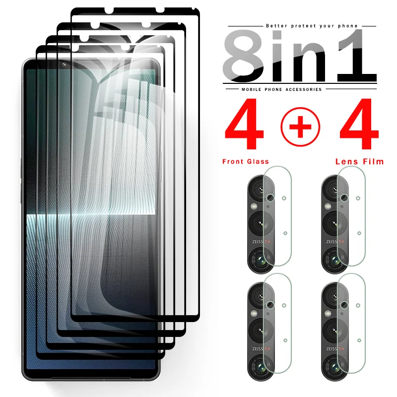 Custodia In Vetro Temperato 8 In1 9H Per Fotocamera Sony Xperia 1V 5G Hd Vetro Protettivo Su Xperia1V Xperia10V Xpreia 1 10 V Vi 10 V 1Iv 10Iv