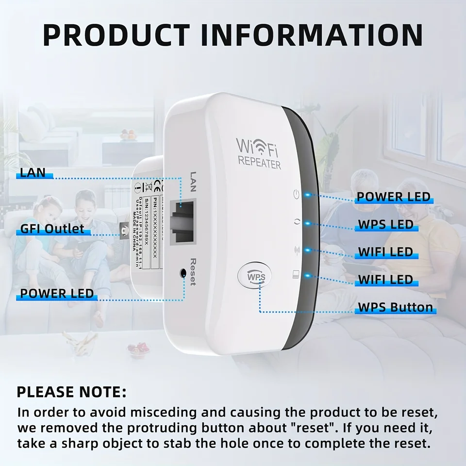 WIFI Extension Enhancer Internet Enhancer Repeater with Ethernet Port wifi Signal Amplifier Wireless Signal Extension Router