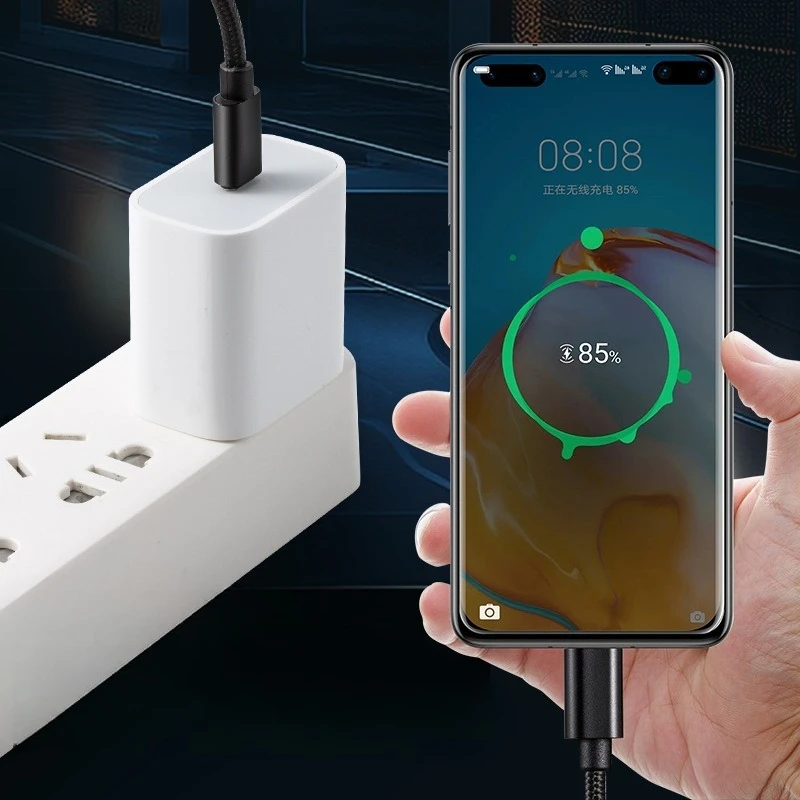 60W Quick Charger Type C To Type C 1M 2M 3M Cables PD Fast Charger Data Cable