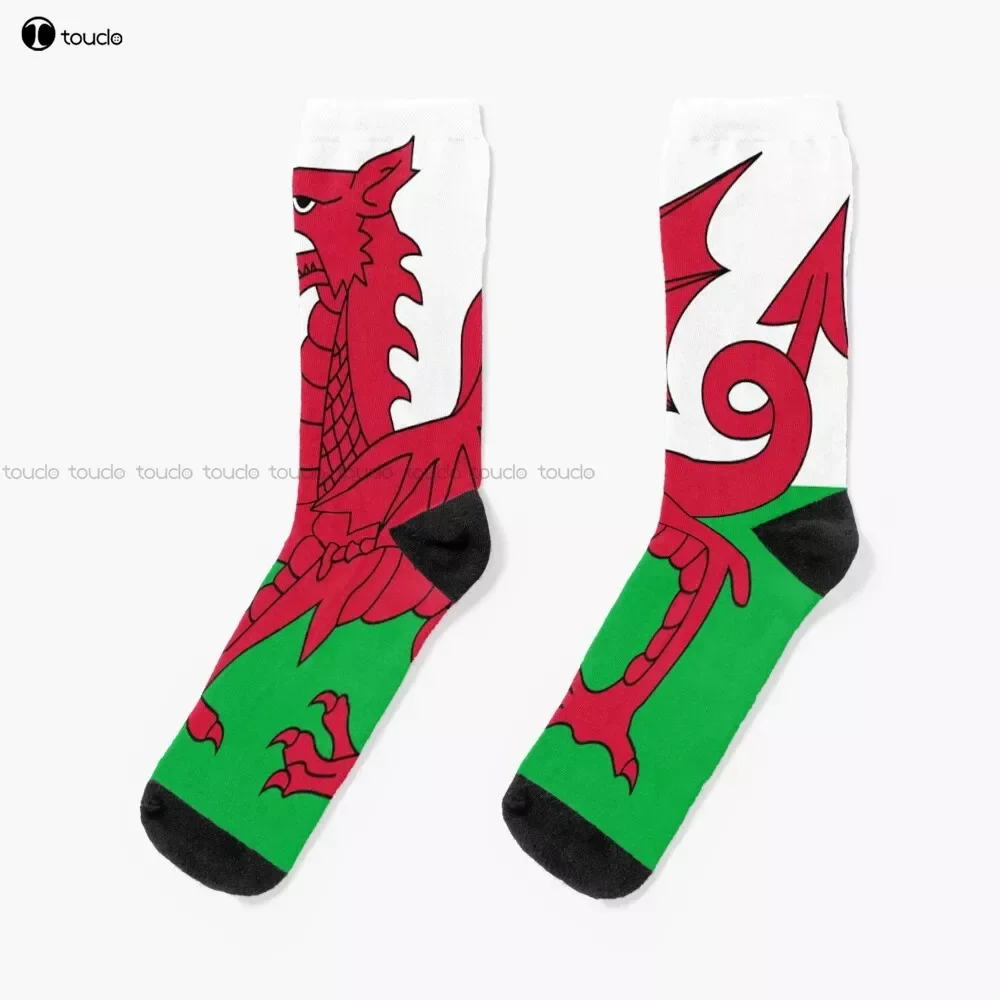 

Welsh Flag - Wales Red Dragon Socks Personalized Custom Unisex Adult Teen Youth Socks 360° Digital Print Custom Gift Streetwear