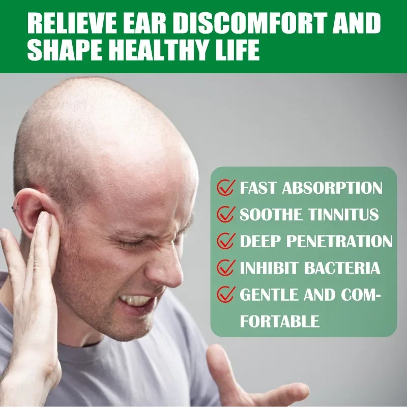 Ear Ringing Treatment Oil Deafness Earache Relieve Ear Swelling Discharge Otitis Hard Hearing Tinnitus Itching Drops 20ml