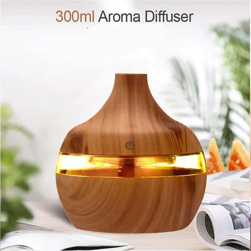 Wood Grain Humidifier Aroma Diffuser Atomizer USB Household Humidifier