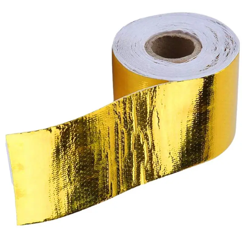 Heat Resistant Tape Automotive Gold Heat Shielding Foil Tape Self