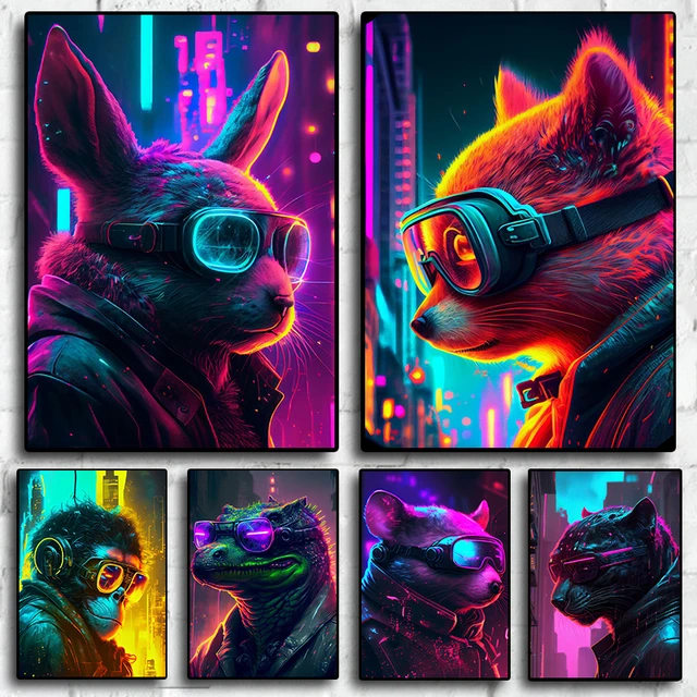  6 Video Game Poster - Printed Neon Gaming Posters