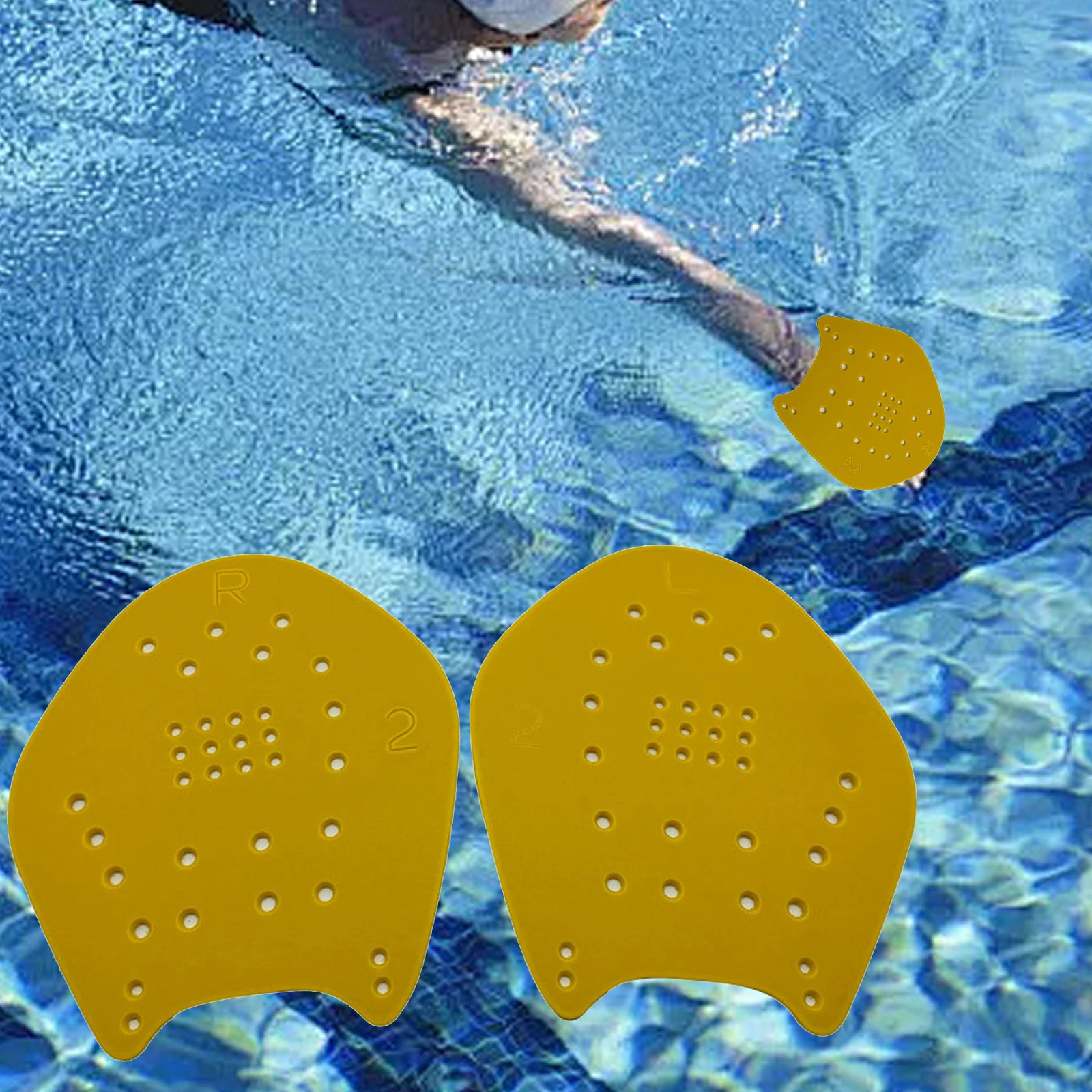 Swim Paddles Hand Water Paddles Sports Pp Silicone Indoor Swim Training Hand Paddles Swimming Training Aids Equipment 4