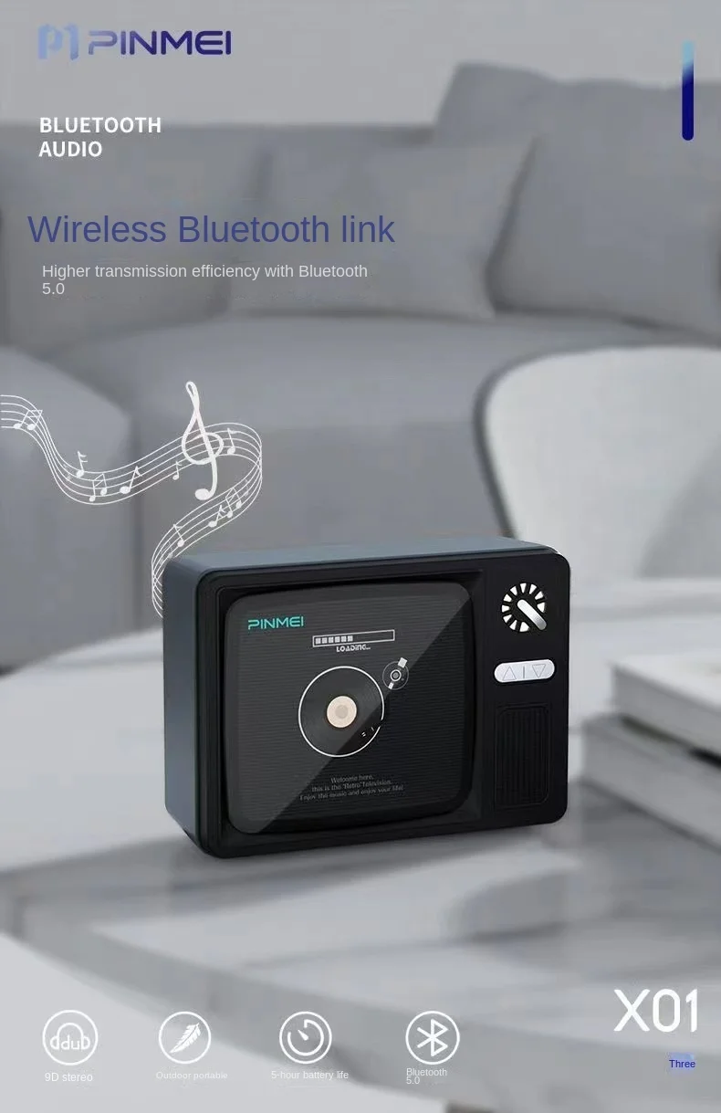 

PINMEI Pinmei X01 Bluetooth speaker 5.0 mini wireless small speaker advertising gift