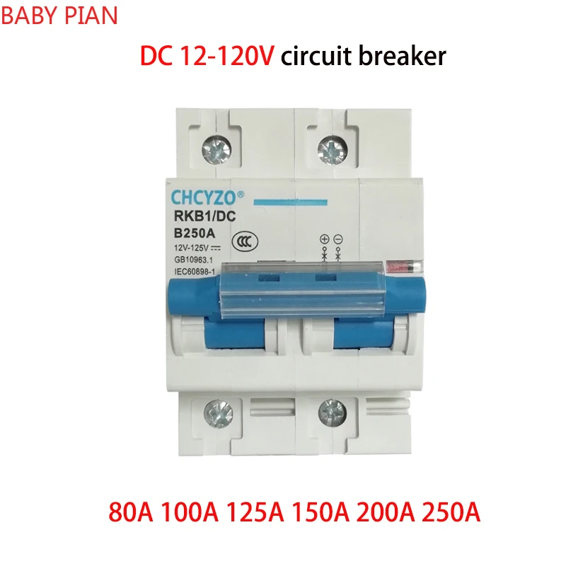 Interruptor Solar 80a 100a 125a 150a 200a 250a do Interruptor da Bateria das Pilhas de 2p dc 12v 24v 36v 48v 60v 72v 96v 120v