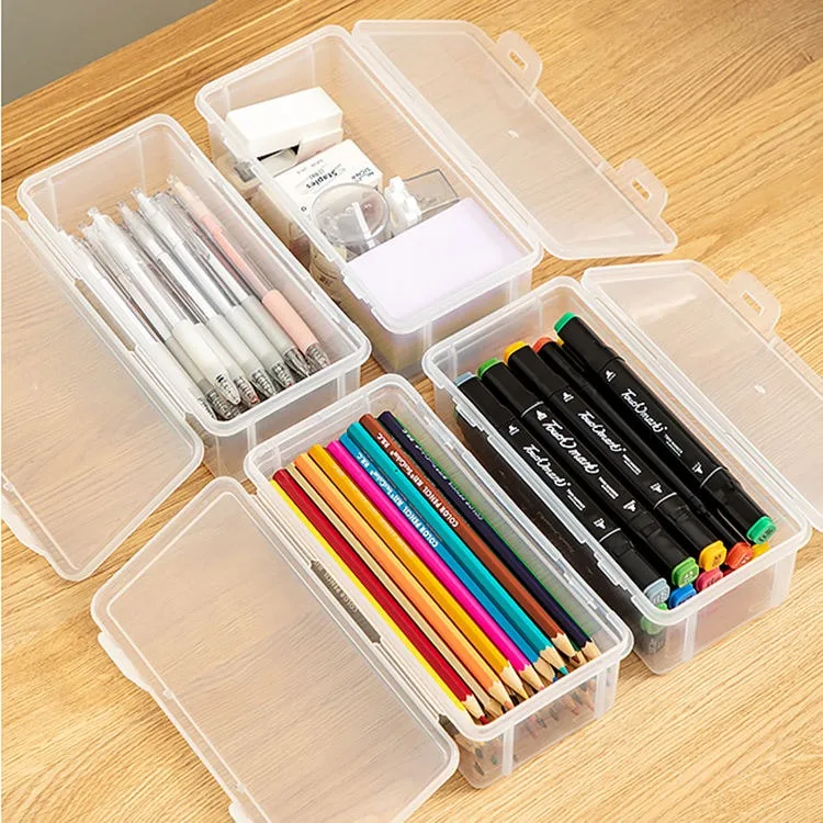 Pencil Box 2 Pcs Clear Mobile Art Fortress Snap-Lock for Pastel by Arcnex