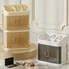 Dust-proof Makeup Organizer Luxury Lipstick Storage Double Door Make Up Multi-storey Transparent Cosmetic Bathroom Organization 5