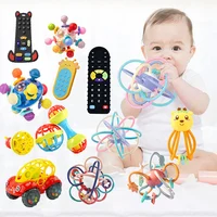 Baby Development Toys 0 6 12 Months Sensory Baby Teether Rattle Ball Educational Baby Toys Soft Teething Toys Games For Babies 1