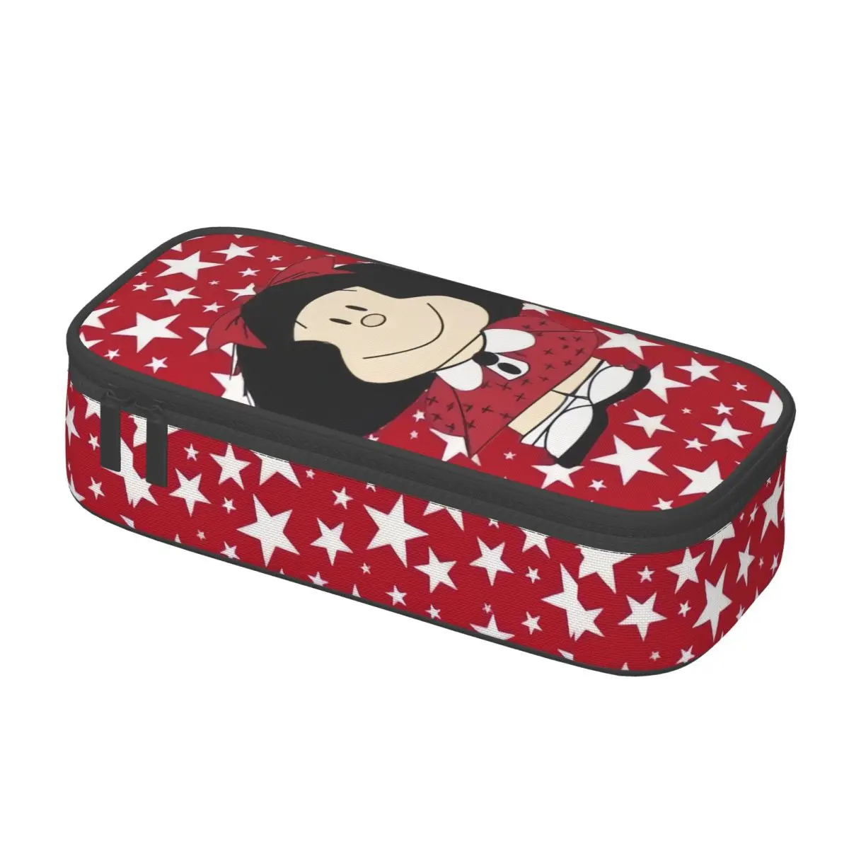 Mafalda Kawaii Vintage Quino Comic Cartoon Mang Anime Pencil Cases Large Capacity Pencil Bag Pouch Students Stationery