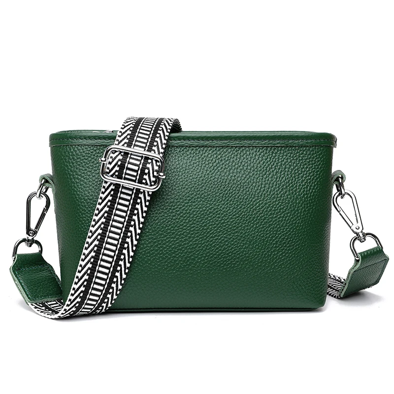 thumbnail image 1 of Bolsos de mano de lujo con correa ancha para el hombro, bolsos de diseñador para mujer, elegantes bolsos de hombro tipo bandolera de piel de vaca 100 % auténtica, 1 of 5