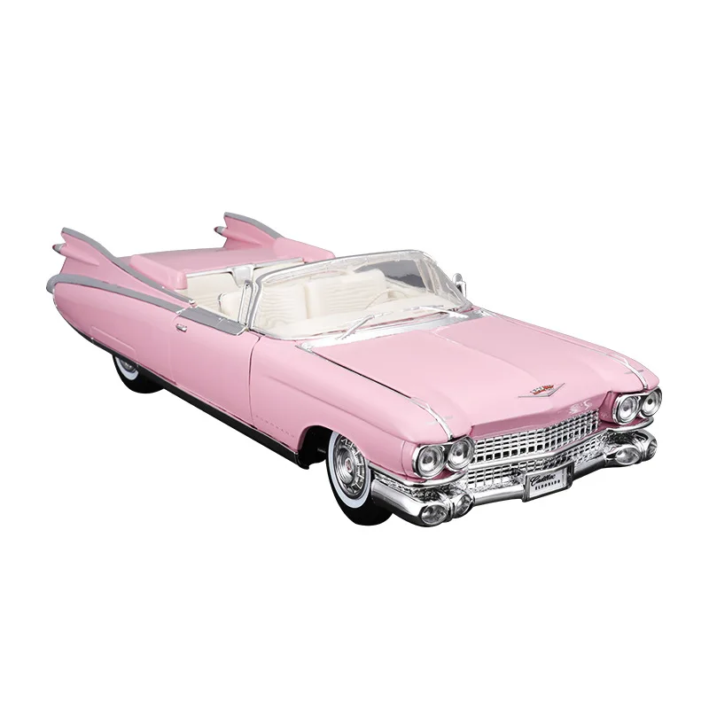 Maisto 1:18 1959 Cadillac Eldorado Biarritz Pink Classic Alloy Retro Luxury Car Model Collector'S Edition Decoration Toy 6