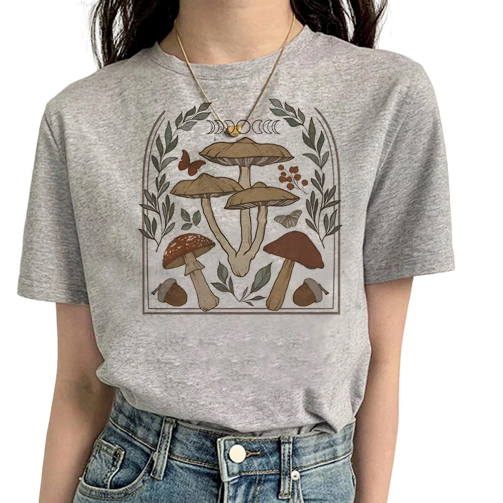 

Футболка в виде гриба, Женская забавная футболка с графическим рисунком, Женская забавная Одежда Манга
