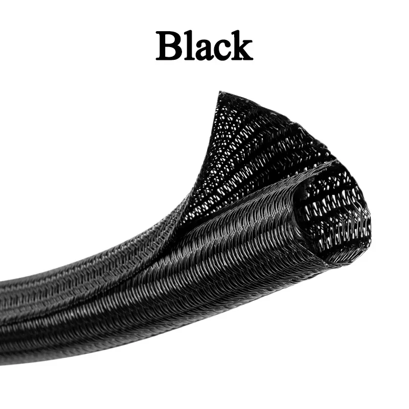 CTLH20 1/5M Auto-Fermeture Pet Extensible Tressé Manchon Auto-fermé Flexible Isolé Tuyau Fil Wrap Protéger Câble Chaussette Tube-Bleu Ciel,5mm,1 Mètre